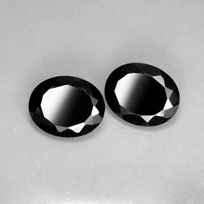  ct natürliche schwarzer Spinell-Edelsteine, Oval Schliff, Lichtundurchlässig
