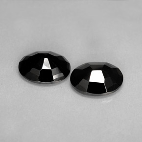  ct natürliche schwarzer Spinell-Edelsteine, Oval Schliff, Lichtundurchlässig