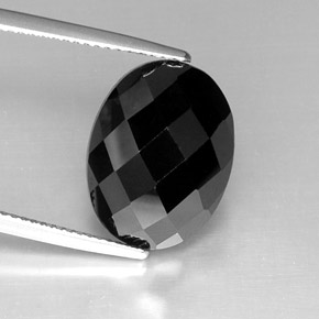 11,93 ctw natürlicher schwarzer Spinell, Oval Schliff, Lichtundurchlässig