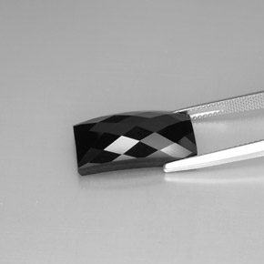 14,35 ctw natürlicher schwarzer Spinell, Baguette, Lichtundurchlässig