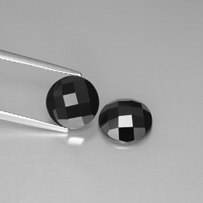  ct natürliche schwarzer Spinell-Edelsteine, Rundschliff, Lichtundurchlässig