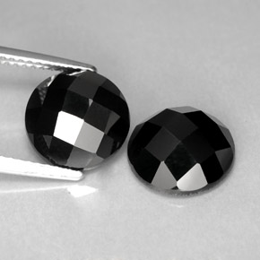  ct natürliche schwarzer Spinell-Edelsteine, Rundschliff, Lichtundurchlässig