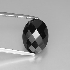 10,83 ctw natürlicher schwarzer Spinell, Oval Schliff, Lichtundurchlässig