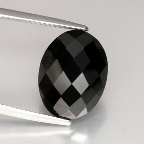10,35 ctw natürlicher schwarzer Spinell, Oval Schliff, Lichtundurchlässig