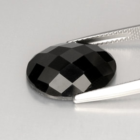 10,35 ctw natürlicher schwarzer Spinell, Oval Schliff, Lichtundurchlässig