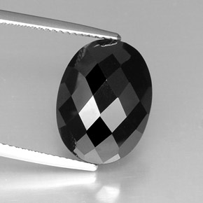 10,46 ctw natürlicher schwarzer Spinell, Oval Schliff, Lichtundurchlässig