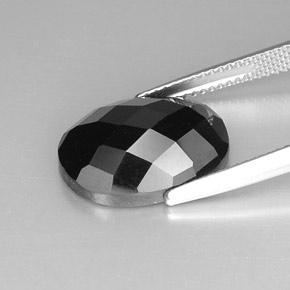 10,46 ctw natürlicher schwarzer Spinell, Oval Schliff, Lichtundurchlässig