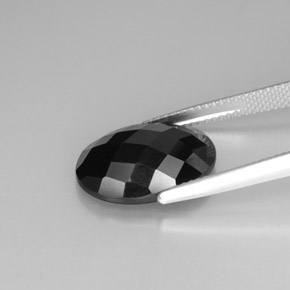8,80 ctw natürlicher schwarzer Spinell, Oval Schliff, Lichtundurchlässig