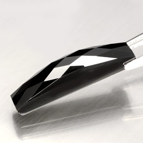 4,23 ctw natürlicher schwarzer Spinell, Baguette, Lichtundurchlässig