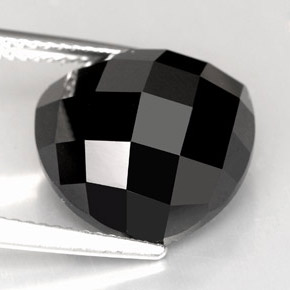 11,09 ctw natürlicher schwarzer Spinell, Trillion, Lichtundurchlässig