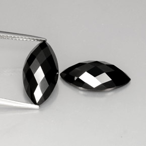  ct natürliche schwarzer Spinell-Edelsteine, Marquise, Lichtundurchlässig
