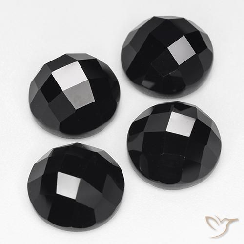 19,96 ct natürliche Schwarz Spinell-Edelsteine, Rund Schliff, Lichtundurchlässig
