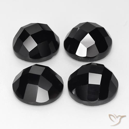 19,96 ct natürliche Schwarz Spinell-Edelsteine, Rund Schliff, Lichtundurchlässig