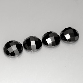  ct natürliche Schwarz Spinell-Edelsteine, Rund Schliff, Lichtundurchlässig