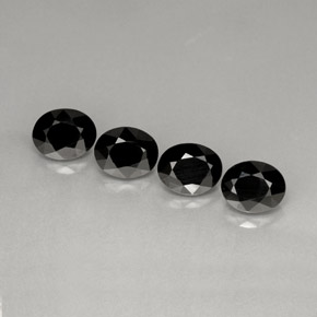  ct natürliche schwarzer Spinell-Edelsteine, Oval Schliff, Lichtundurchlässig