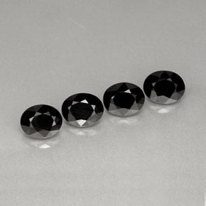  ct natürliche schwarzer Spinell-Edelsteine, Oval Schliff, Lichtundurchlässig