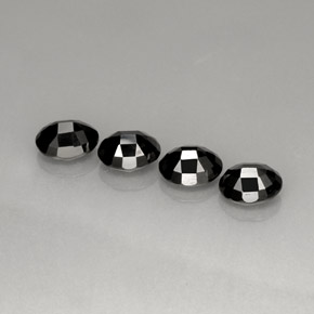  ct natürliche schwarzer Spinell-Edelsteine, Oval Schliff, Lichtundurchlässig