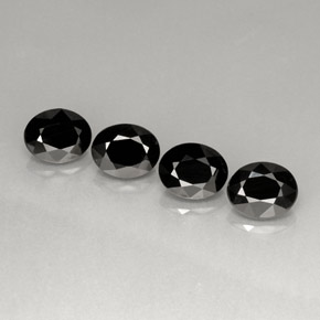  ct natürliche schwarzer Spinell-Edelsteine, Oval Schliff, Lichtundurchlässig