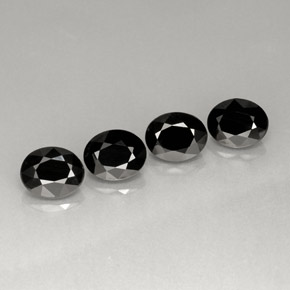  ct natürliche schwarzer Spinell-Edelsteine, Oval Schliff, Lichtundurchlässig