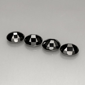  ct natürliche schwarzer Spinell-Edelsteine, Oval Schliff, Lichtundurchlässig