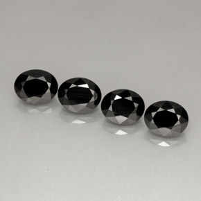  ct natürliche schwarzer Spinell-Edelsteine, Oval Schliff, Lichtundurchlässig