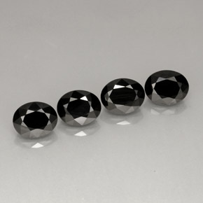  ct natürliche schwarzer Spinell-Edelsteine, Oval Schliff, Lichtundurchlässig