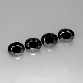  ct natürliche schwarzer Spinell-Edelsteine, Oval Schliff, Lichtundurchlässig