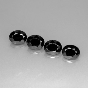  ct natürliche schwarzer Spinell-Edelsteine, Oval Schliff, Lichtundurchlässig