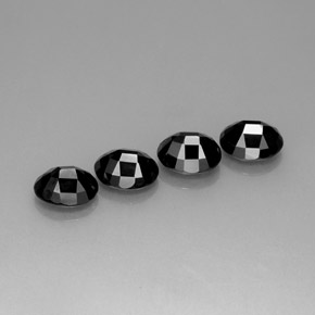  ct natürliche schwarzer Spinell-Edelsteine, Oval Schliff, Lichtundurchlässig