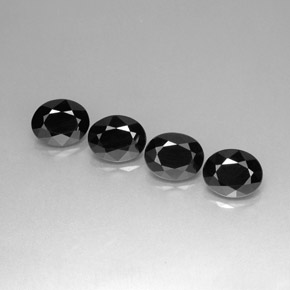  ct natürliche schwarzer Spinell-Edelsteine, Oval Schliff, Lichtundurchlässig