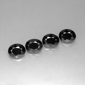  ct natürliche schwarzer Spinell-Edelsteine, Oval Schliff, Lichtundurchlässig