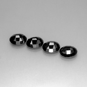  ct natürliche schwarzer Spinell-Edelsteine, Oval Schliff, Lichtundurchlässig