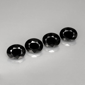  ct natürliche schwarzer Spinell-Edelsteine, Oval Schliff, Lichtundurchlässig