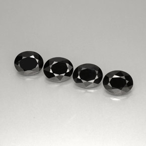  ct natürliche schwarzer Spinell-Edelsteine, Oval Schliff, Lichtundurchlässig