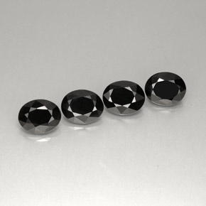  ct natürliche schwarzer Spinell-Edelsteine, Oval Schliff, Lichtundurchlässig
