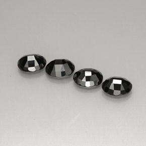  ct natürliche schwarzer Spinell-Edelsteine, Oval Schliff, Lichtundurchlässig