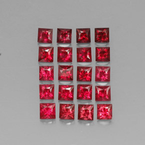  ct natürliche roter Spinell-Edelsteine, Quadrat, VVS-VS