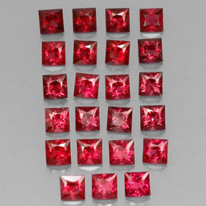  ct natürliche roter Spinell-Edelsteine, Quadrat, VVS-VS