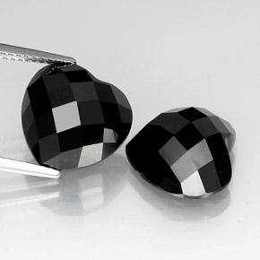 14,26 ct natürliche schwarzer Spinell-Edelsteine, Herzform, Lichtundurchlässig