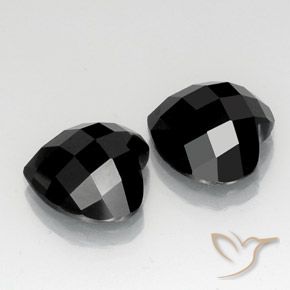 13.02 ct natürliche Schwarz Spinell-Edelsteine, Herz, Lichtundurchlässig