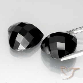 13.02 ct natürliche Schwarz Spinell-Edelsteine, Herz, Lichtundurchlässig
