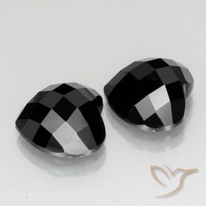 14.51 ct natürliche Schwarz Spinell-Edelsteine, Herz, Lichtundurchlässig