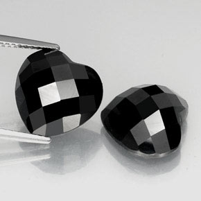 14,36 ct natürliche schwarzer Spinell-Edelsteine, Herzform, Lichtundurchlässig