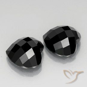 13.98 ct natürliche Schwarz Spinell-Edelsteine, Herz, Lichtundurchlässig