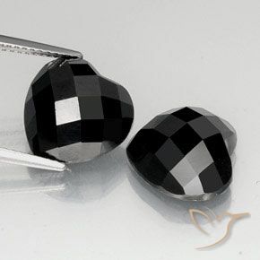 13.94ctw Natürlicher Schwarz Spinell, Herz, Lichtundurchlässig