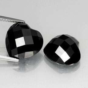 13,94 ct natürliche schwarzer Spinell-Edelsteine, Herzform, Lichtundurchlässig