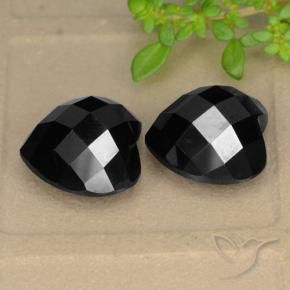 13.93 ct natürliche Schwarz Spinell-Edelsteine, Herz, Lichtundurchlässig