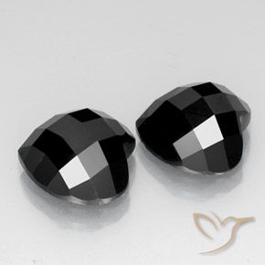 14.00 ct natürliche Schwarz Spinell-Edelsteine, Herz, Lichtundurchlässig