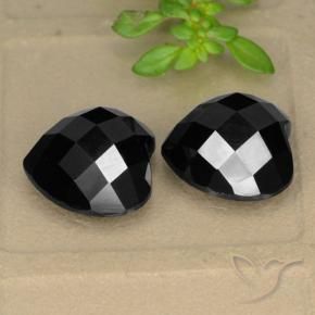 13.94 ct natürliche Schwarz Spinell-Edelsteine, Herz, Lichtundurchlässig