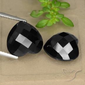 13.94 ct natürliche Schwarz Spinell-Edelsteine, Herz, Lichtundurchlässig